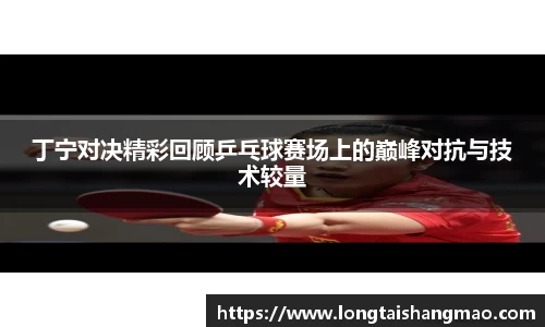 丁宁对决精彩回顾乒乓球赛场上的巅峰对抗与技术较量